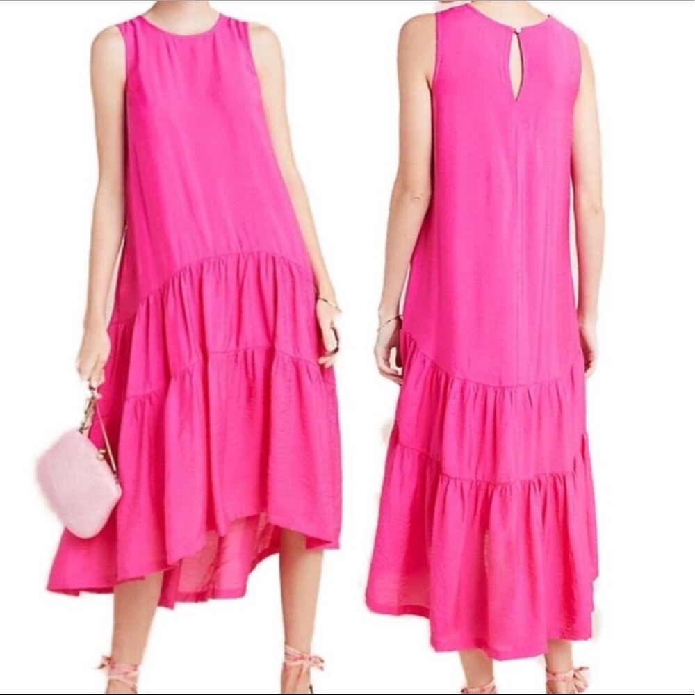 Anthropologie Maeve Marlene Tiered Maxi Dress